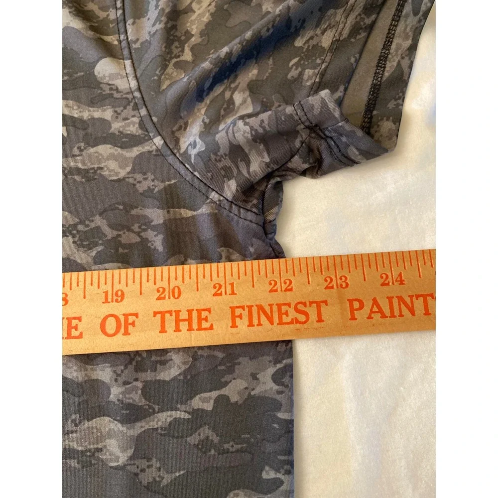Kenneth Cole Golf Polo Shirt Mens Medium Gray Camo Short Sleeve - Picture 11 of 12